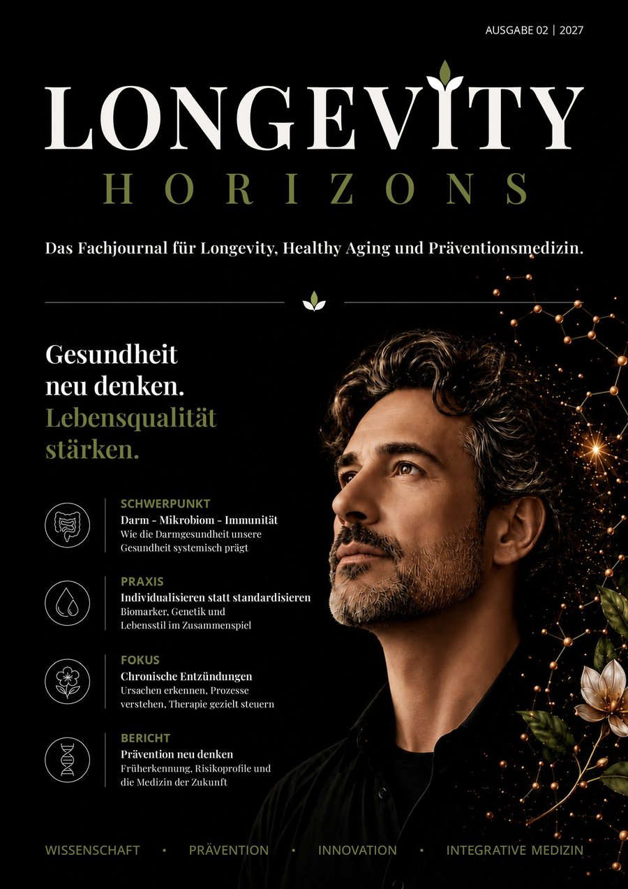 Cover Longevity Horizons — Ausgabe 02 | 2027