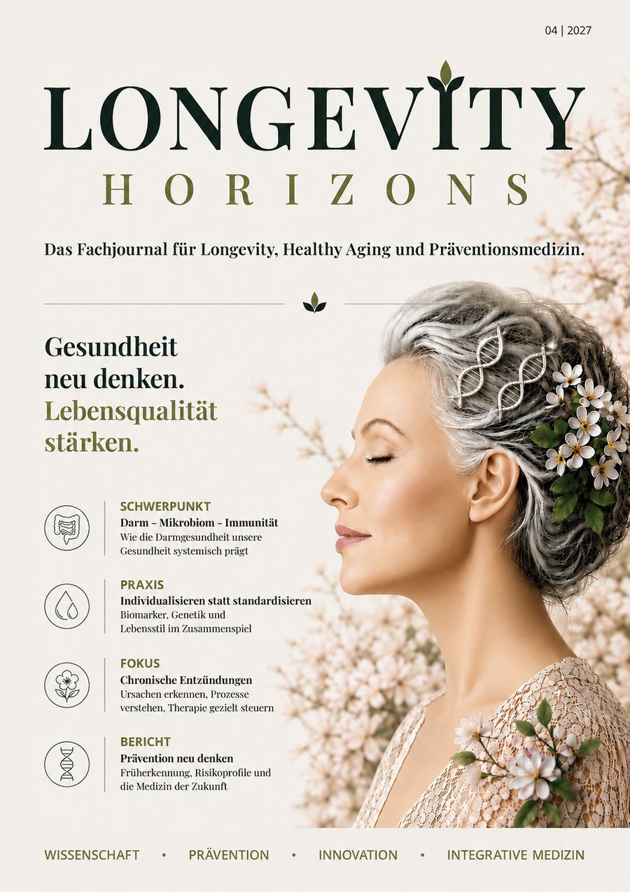 Cover Longevity Horizons — Ausgabe 04 | 2027