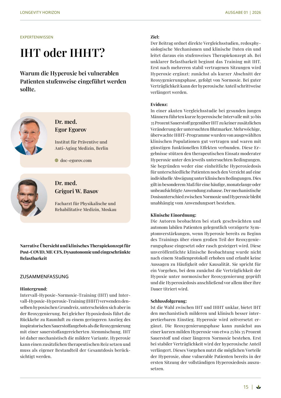 Beitrag IHT oder IHHT? mit Dr. med. Egor Egorov